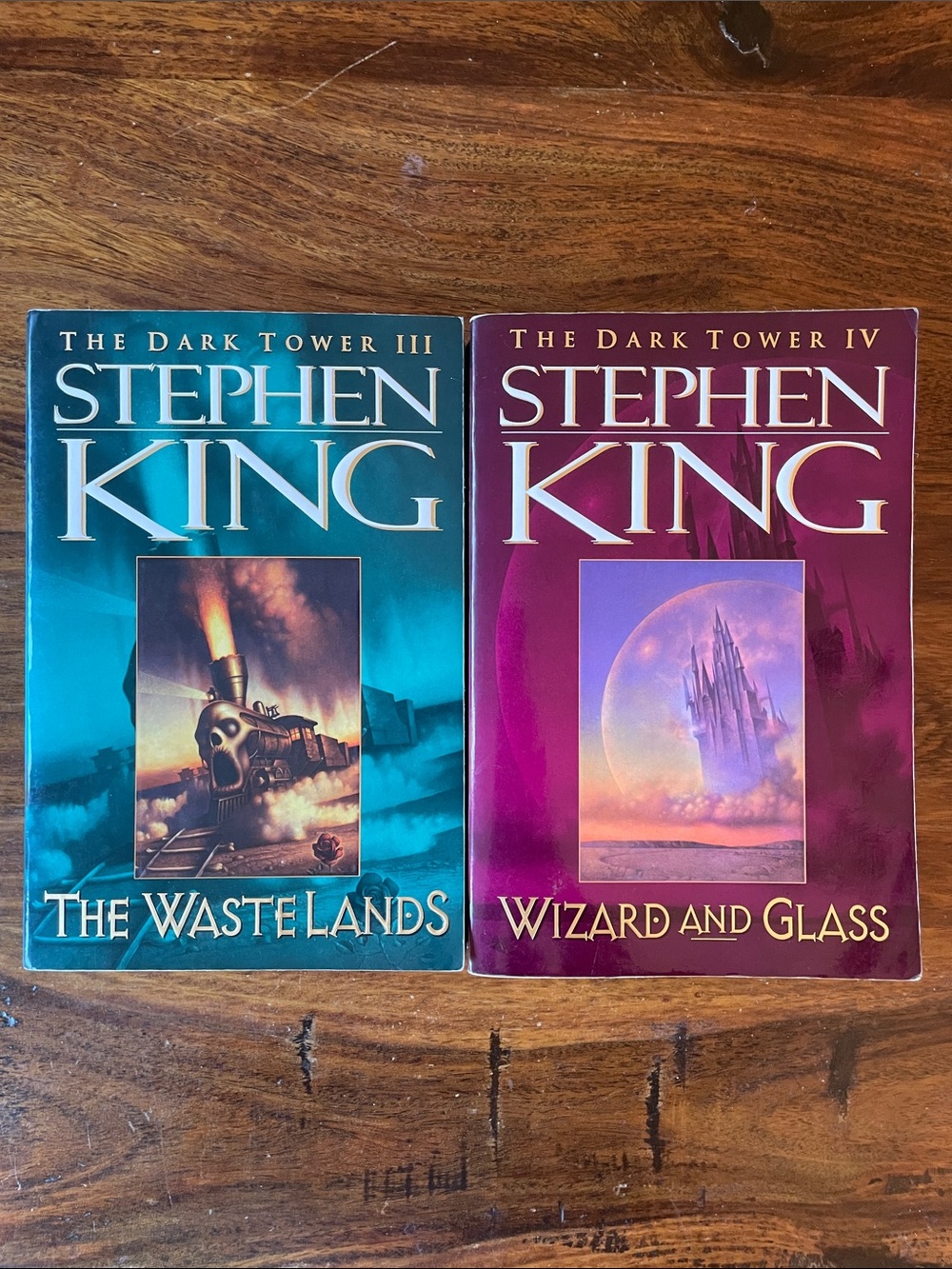 2 Stephen King Softcover Books The Dark Tower III & IV Wastelands Wizard Glass